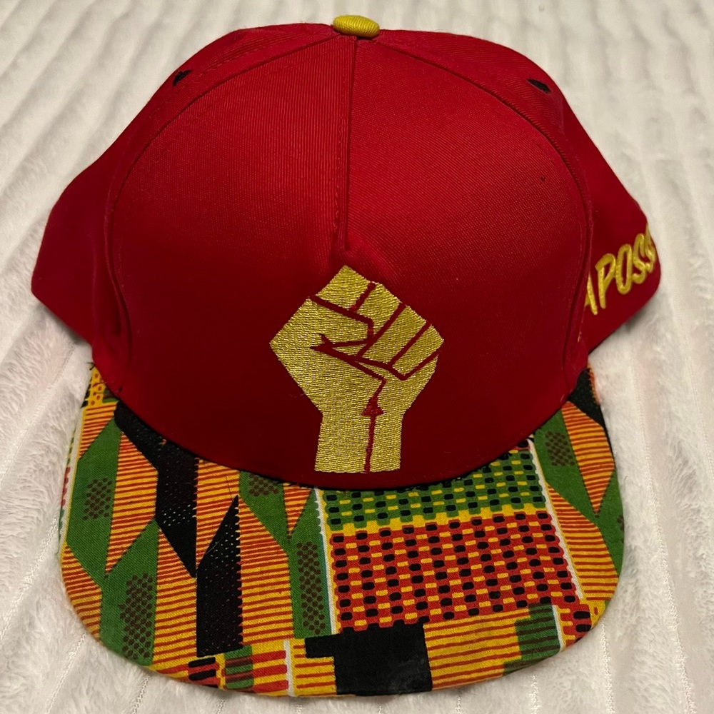 DTA Don’t Trust Anyone Red and Yellow Snapback Hat with Custom Brim
